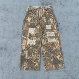 이중 무릎 손상 버기 바지