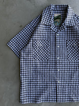 western seersucker check shirt