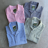 western seersucker check shirt