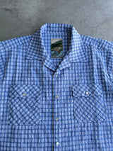 western seersucker check shirt