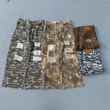 이중 무릎 손상 버기 바지