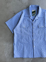 western seersucker check shirt