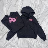 90 Logo Glitter Light Zip Hoodie【9090girl】