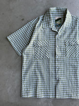 western seersucker check shirt
