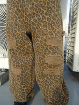 이중 무릎 손상 버기 바지