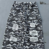 이중 무릎 손상 버기 바지