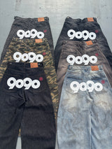 9090 OG Logo Painted Denim Pants