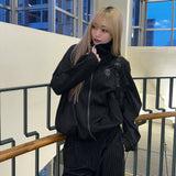 n 로고 스트라이프 블루슨