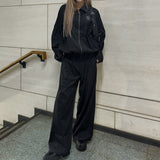 n 로고 스트라이프 블루슨