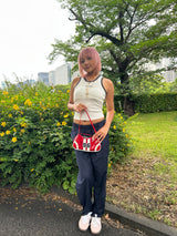 metal logo American sleeve tank top