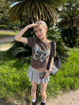 バタフライ フロント ロゴ SS Tシャツ