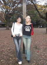 Starlight rhinestone flare denim