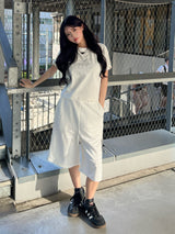 yung logo rhinestone sweat jorts