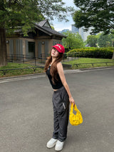 metal logo American sleeve tank top