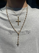 크로스 2 가닥 목걸이