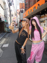 OG Logo Glitter Half Zip Hoodie