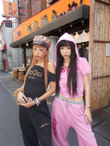 OG Logo Glitter Half Zip Hoodie