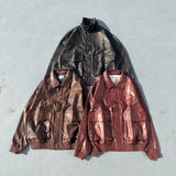 合成皮革短襯衫