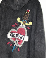 心紋身薩加拉連帽衫