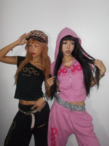 OG Logo Glitter Half Zip Hoodie