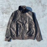 合成皮革短襯衫