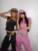 OG Logo Glitter Half Zip Hoodie