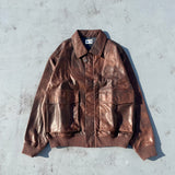 合成皮革短襯衫