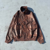 合成皮革短襯衫