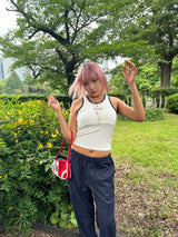 metal logo American sleeve tank top