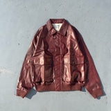 合成皮革短襯衫