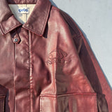 合成皮革短襯衫