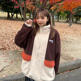 crazy color fleece half zip