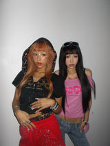 OG Logo Glitter Half Zip Hoodie