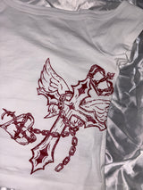 Cross Logo Off Shoulder Tee