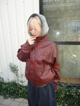 合成皮革短襯衫