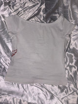 Cross Logo Off Shoulder Tee