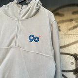 90 로고 후드 양털 재킷