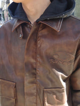 合成皮革短襯衫