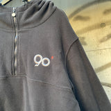 90 로고 후드 양털 재킷