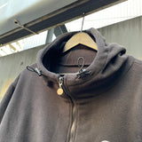 90 로고 후드 양털 재킷