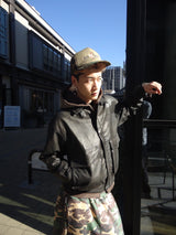 合成皮革短襯衫