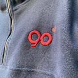 90 로고 후드 양털 재킷