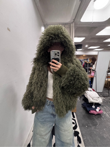 volume hood fur jacket