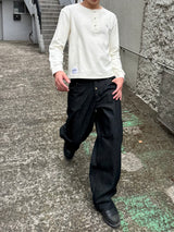 스터드 스트레이트 데님 팬츠