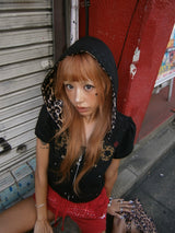 OG Logo Glitter Half Zip Hoodie