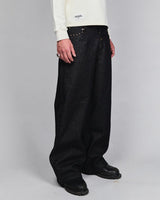 스터드 스트레이트 데님 팬츠