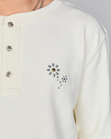 フラワースタッズサーマルTシャツ