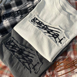 Genzai针迹色素T恤