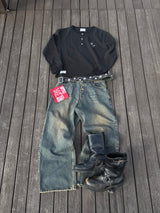 フラワースタッズサーマルTシャツ