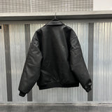 Tagging Logo Vintage Leather Jacket
